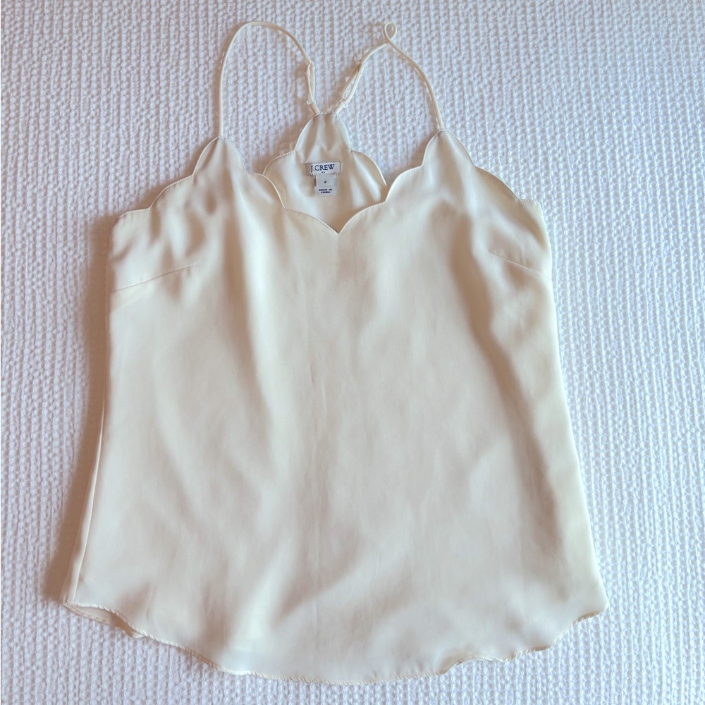 JCrew Scalloped Cami Tank